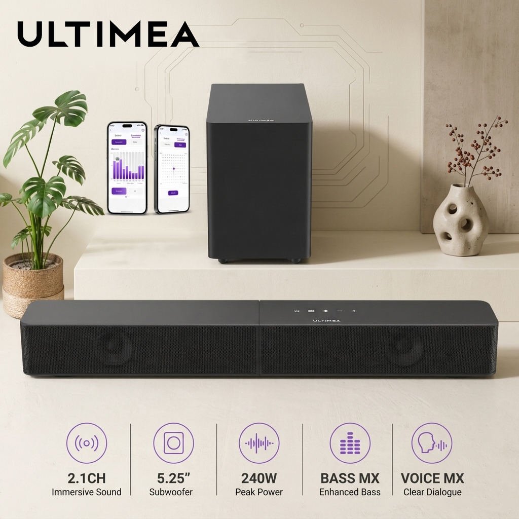 Audio Music Center - ULTIMEA Poseidon R3T 2.1ch Soundbar with