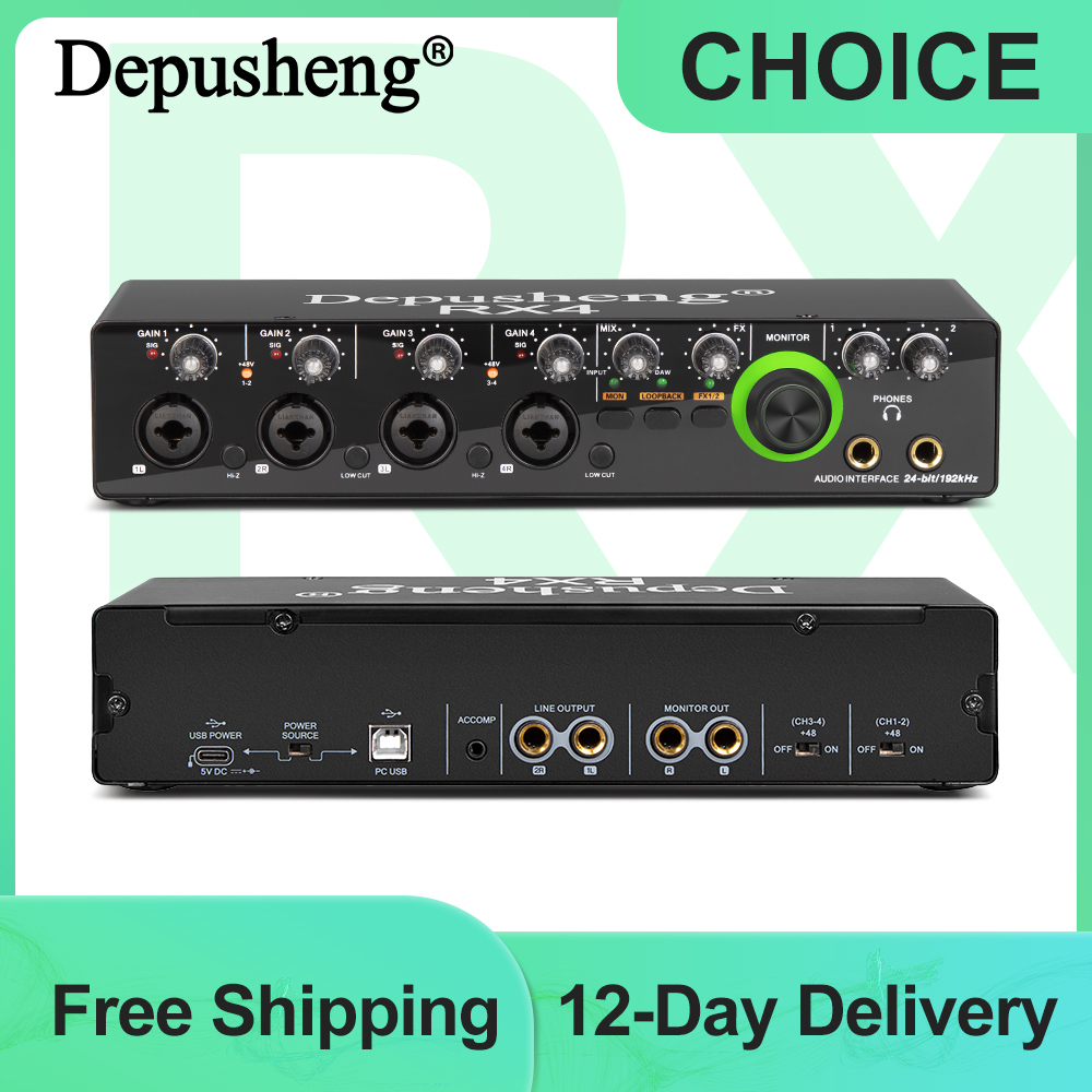 Depusheng Audio Interface RX4  - Audio Music Live reseña y precio