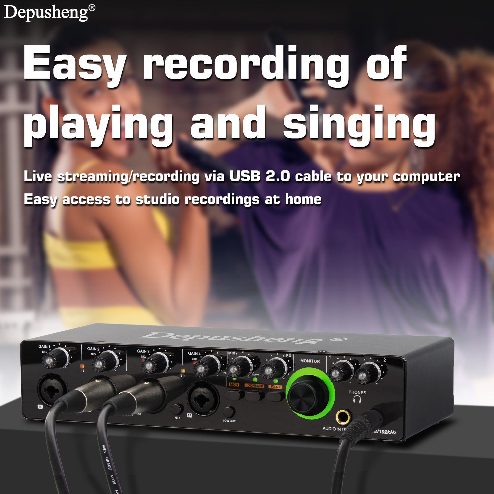 Depusheng Audio Interface RX4  - Audio Music Live reseña y precio