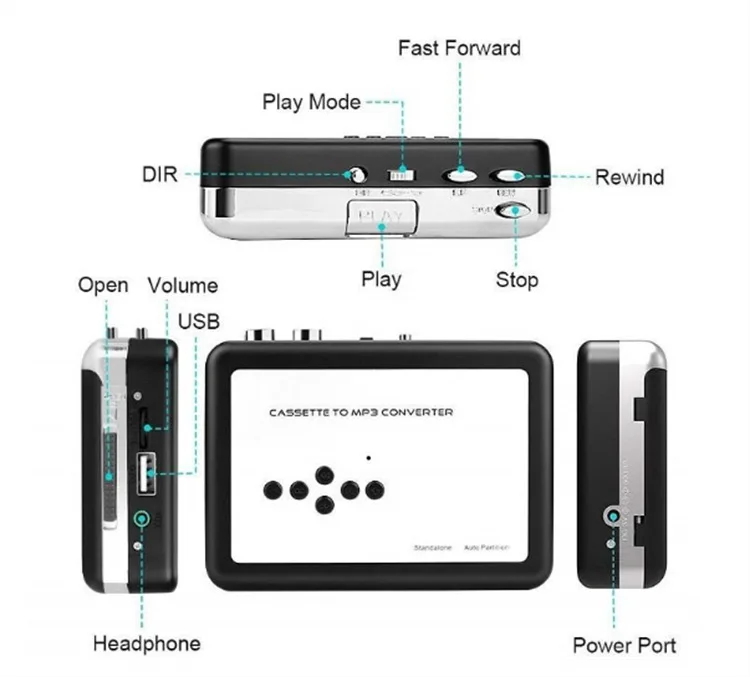 Ezcap 231 USB Cassette Tape Mu - Audio Music File reseña y precio