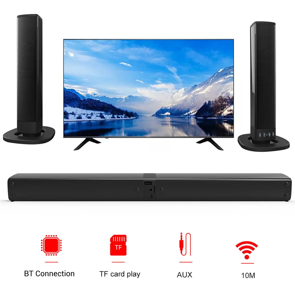 Wireless Bluetooth TV Sound Ba - Audio Music Center reseña y precio