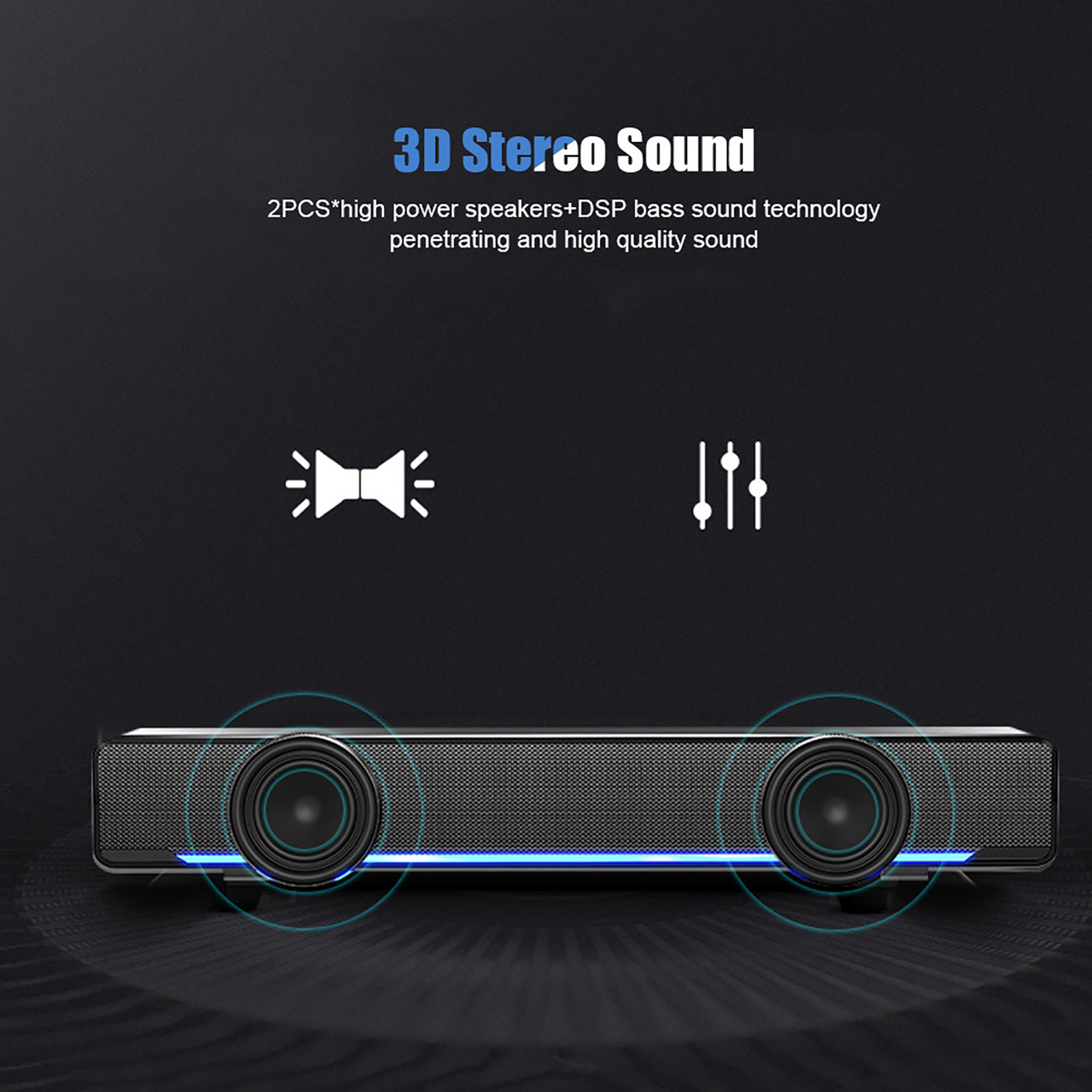Portable Soundbar USB Wired St - Audio Music Center reseña y precio