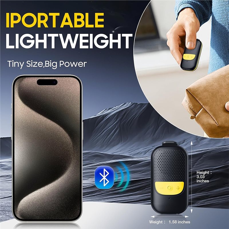 B68C Clip-On Portable Bluetoot - Audio Music Free Online reseña y precio