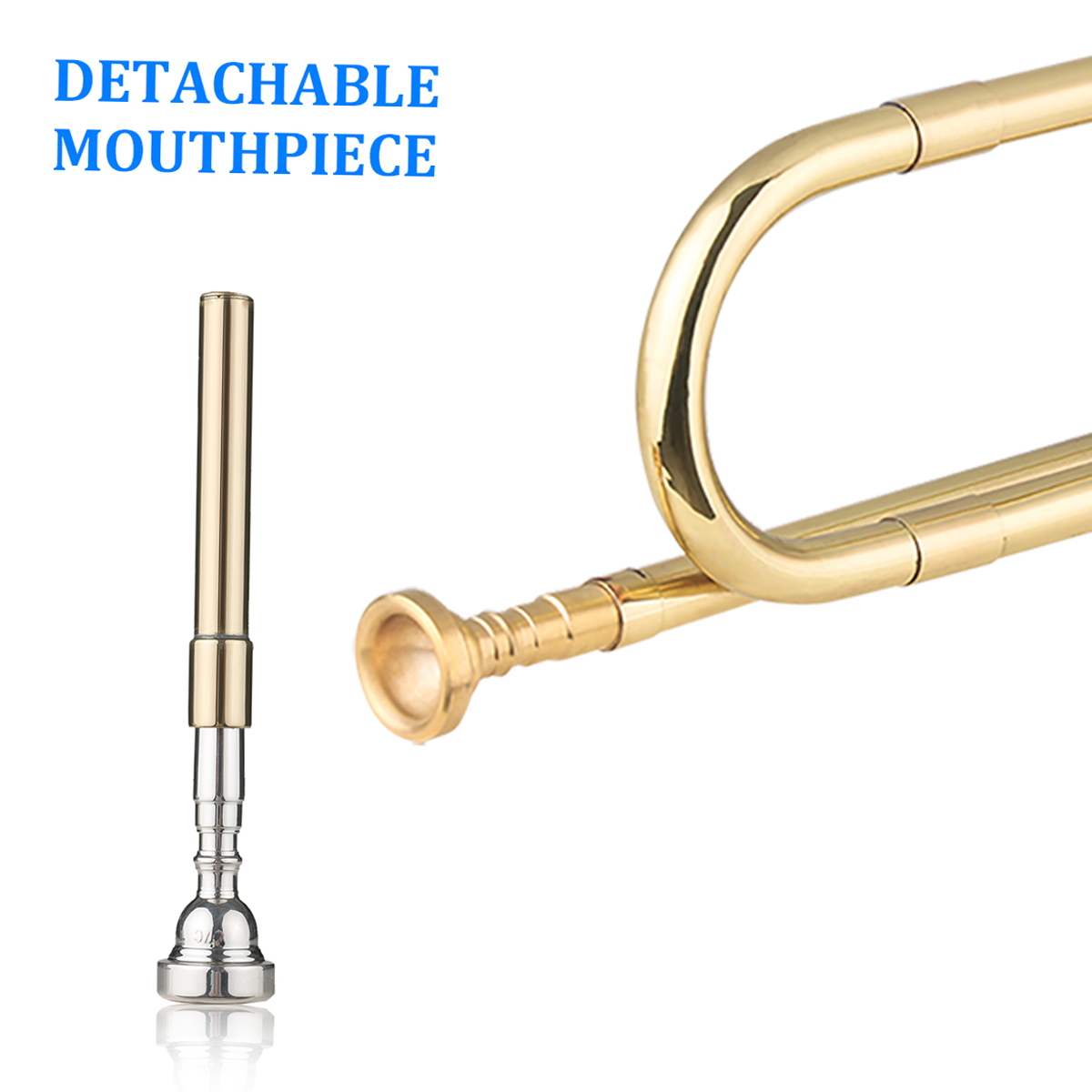 Brass C Bugle Call Gold-Plated - Trombone Mouthpiece reseña y precio