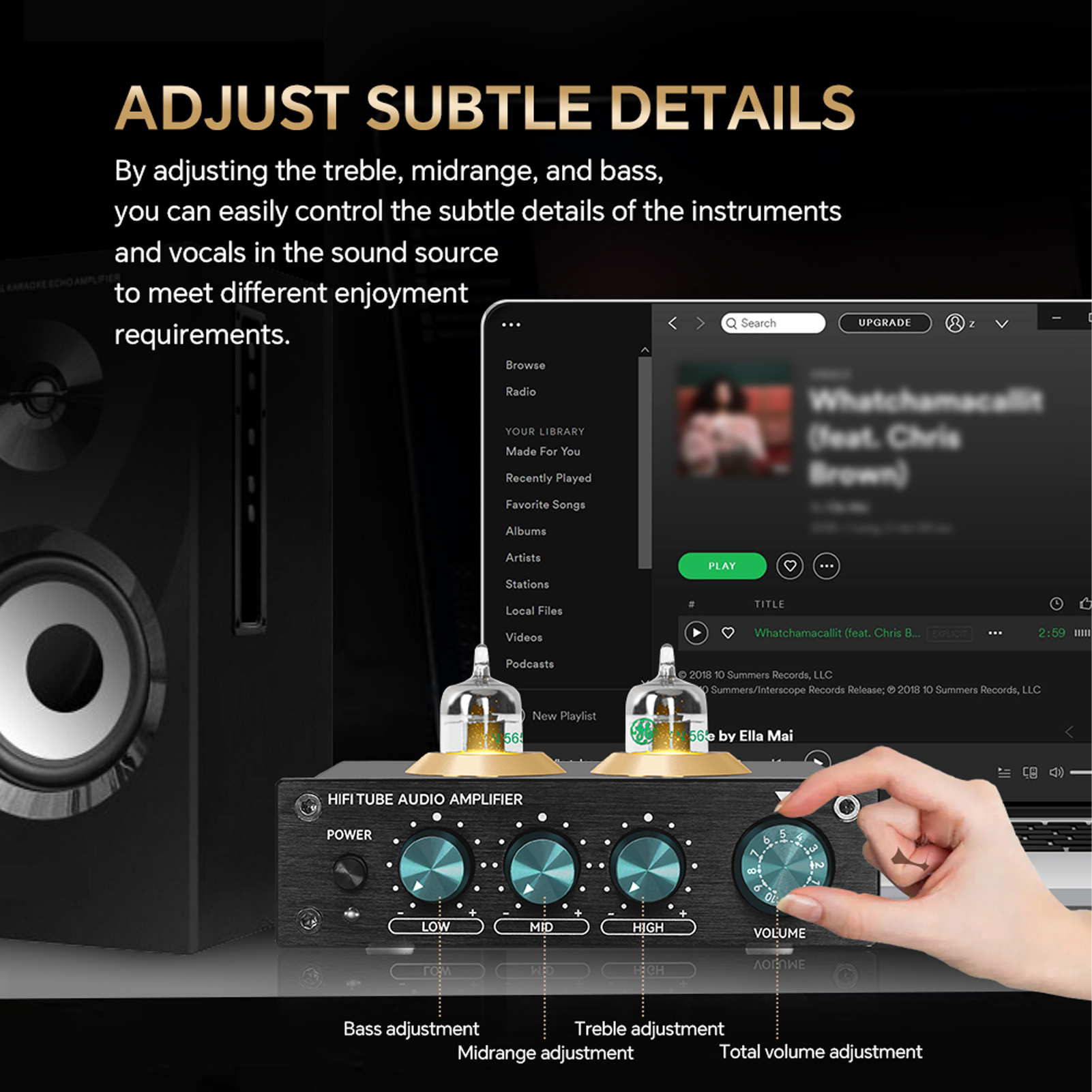Audio HiFi Vacuum Tube 3-Band  - Mp3 Audio Music Youtube reseña y precio