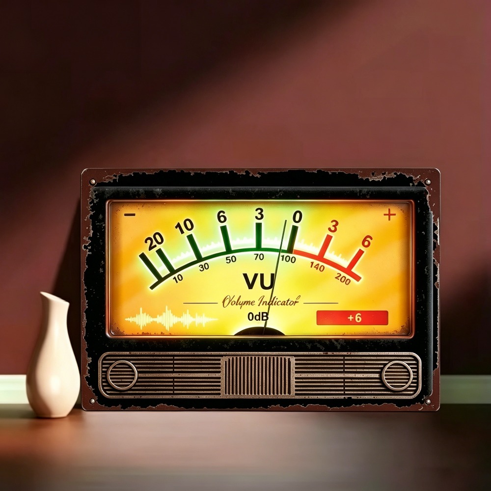Retro VU volume indicator meta - Audio Music Logo reseña y precio