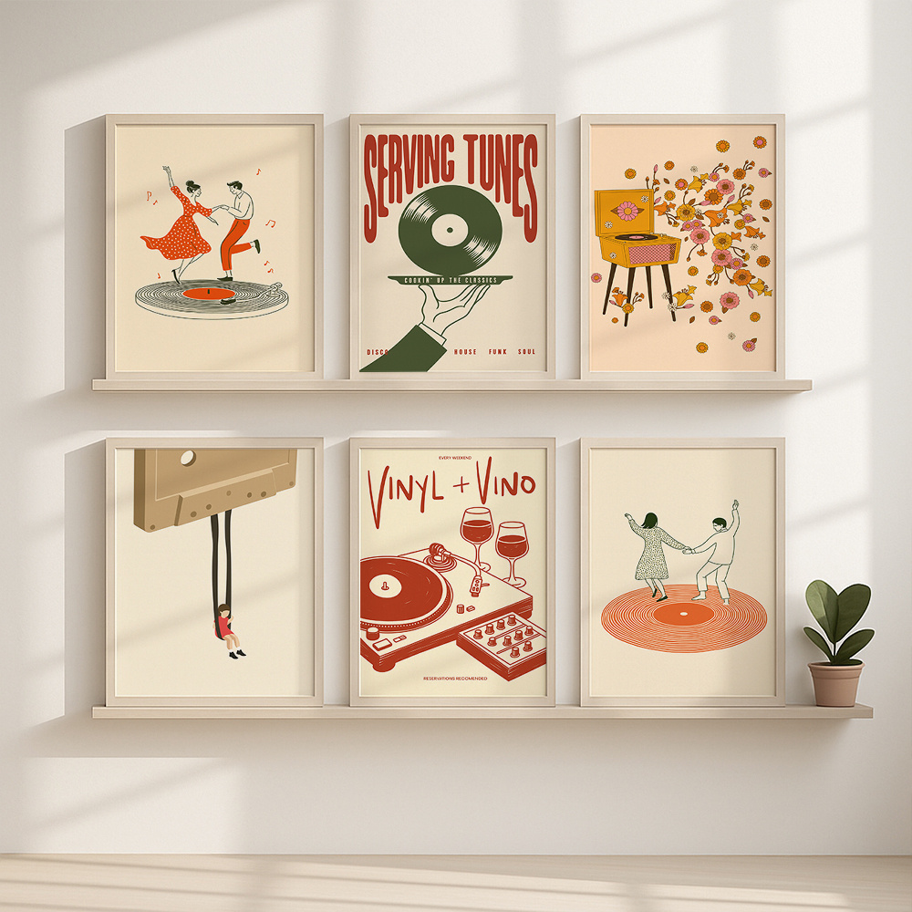 1pc Vintage Music Canvas Poste - Audio Music Live reseña y precio
