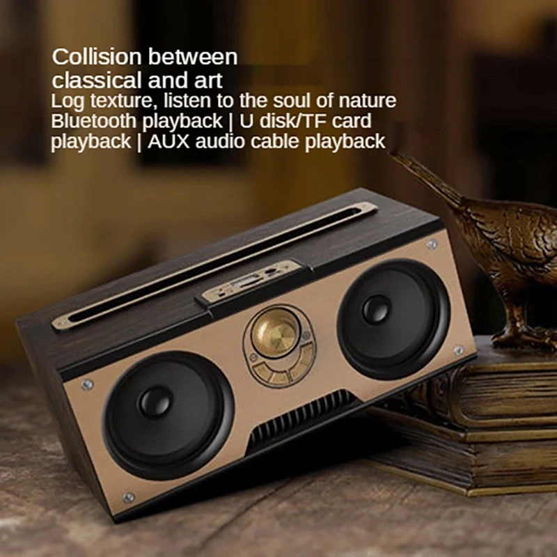 Wireless Dual Audio Wooden Por - Audio Music Center reseña y precio