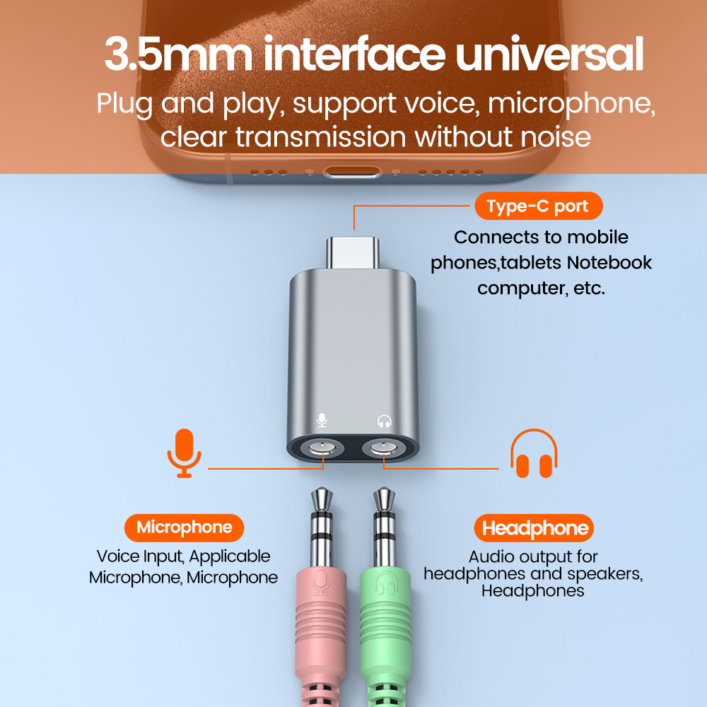 Elough Type C To 3.5mm Externa - Contact Pickup Mic reseña y precio