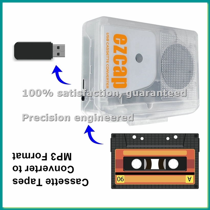 USB Cassette Player Stereo Tap - Audio Music File reseña y precio