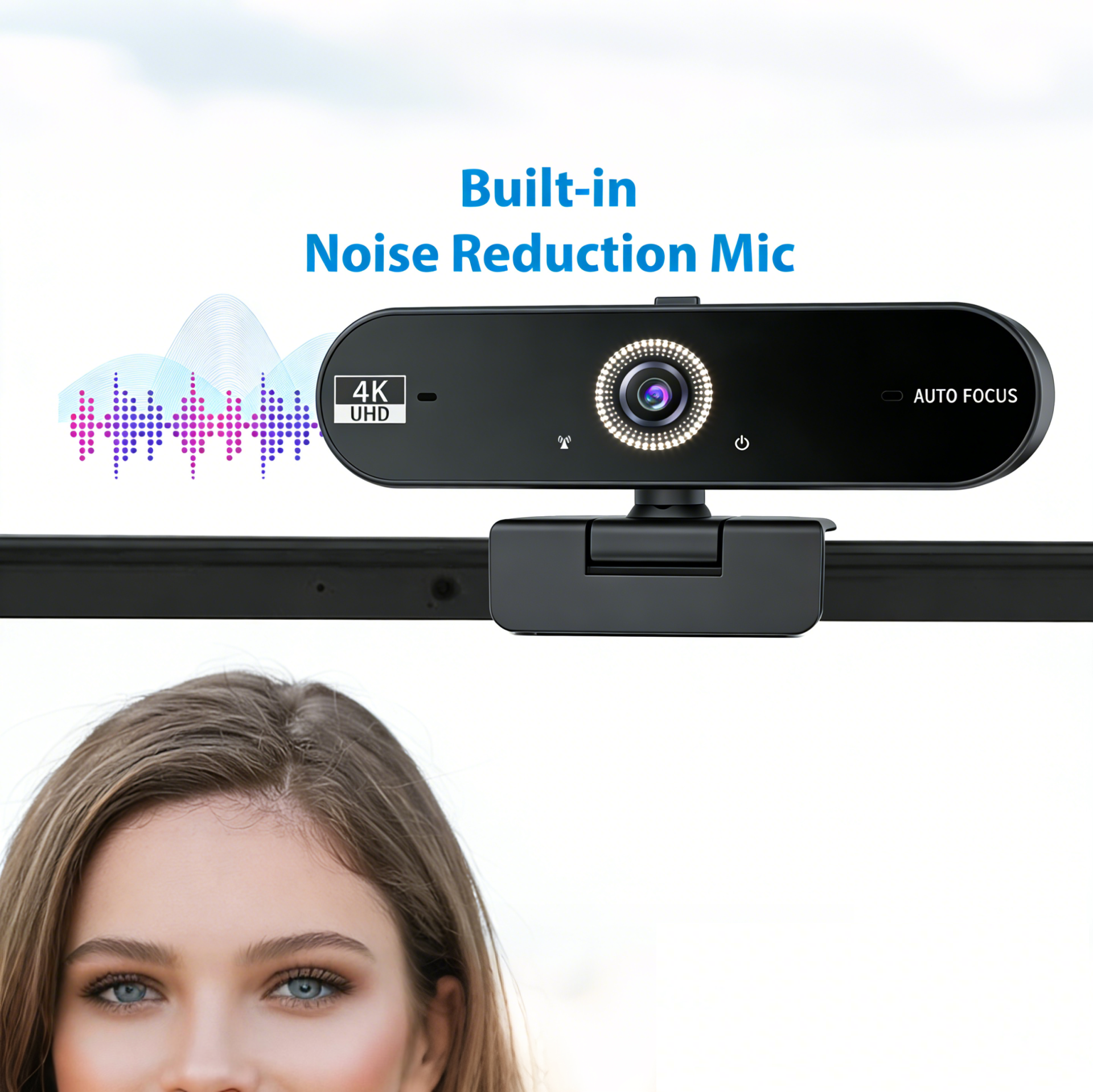 4K Webcam for PC 30fps Autofoc - Contact Pickup Mic reseña y precio